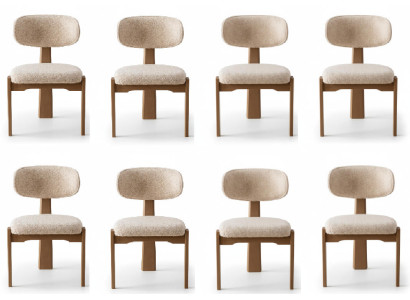 Esstischstühle Set Moderner Stil Beige Holzgestell Elegantes Design