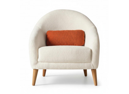 Sessel Moderner Stil Beige Farbe Weiche Polsterung Elegantes Design