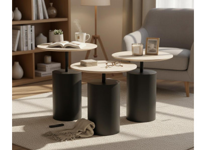 Couchtische Modern Rund Wohnzimmer Beistelltisch Elegant Komfort Neu