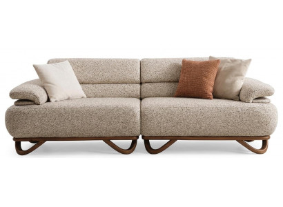 Sofa Beige Farbe Moderner Stil Weiche Armlehnen Holzrahmen Modular Neu