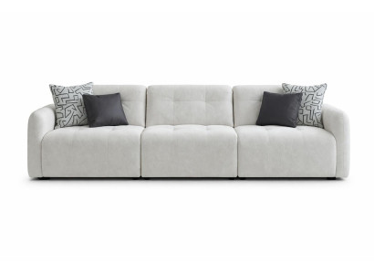 Sofa Weiß Farbe Moderner Stil Holzrahmen Weiche Armlehne Modulsofa Neu