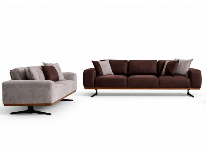 Wohnzimmer Set Moderner Stil Beigefarben Weiches Sofa Elegantes Design