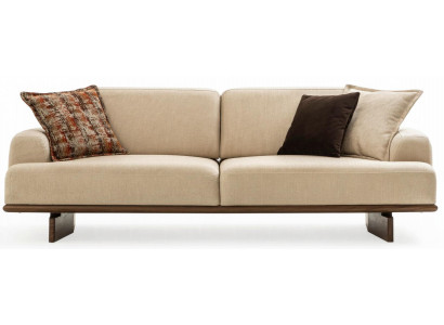 3-Sitzer Sofa Moderner Stil Beige Weiche Polsterung Elegantes Design