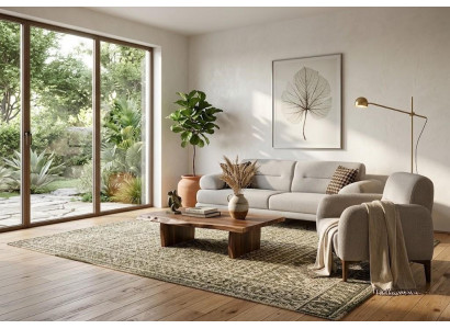 Wohnzimmer Möbel Moderner Stil Beige Holzgestell Kissen Komfortabel