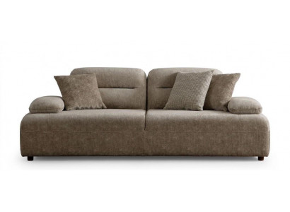 Wohnzimmer Sofa Moderner Stil Beige Holzgestell Kissen Entspannend