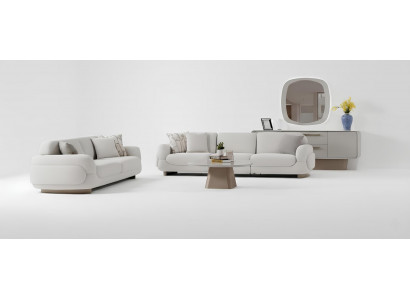 Wohnzimmer-Set Sofa Unterer Block Oberer Block Couchtisch Weiß Farbe