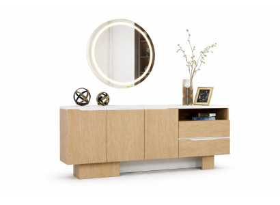 Modernes Sideboard Holz weiß minimalistisch Wohnzimmer Möbel