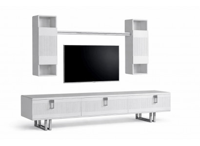 Wohnzimmer-Set – TV-Lowboard & Wandmodul im modernen Design