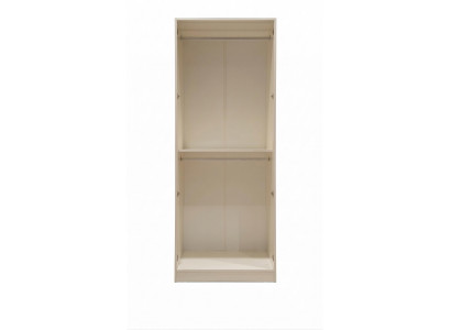 2turiger  Kleiderschrank mit Kleiderstange Beige Moderner Stil Elegant