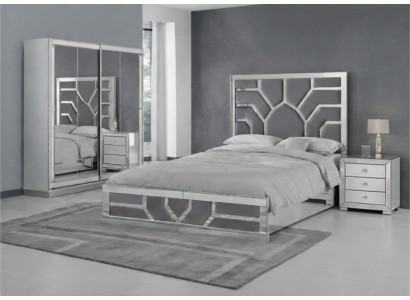 Elegantes 4-teiliges Schlafzimmer-Set mit Bett, Schrank & Tisch