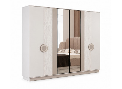 Designer Heller Kleiderschrank Schlafzimmer Spiegelschrank Holzmöbel