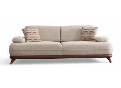 Sofa 3-Sitzer Modern Beige Luxus Elegant Design Couch Polstersofa Neu
