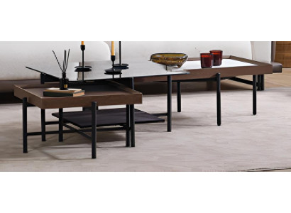 Design Couchtisch 3er Set | Elegante Wohnzimmertische mit Glasplatte