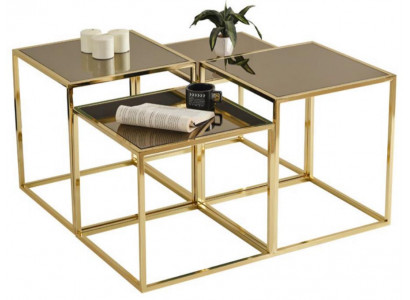 Stilvoll Modern Couchtische Wohnzimmer Komfort Luxus Neu Gold Exklusiv