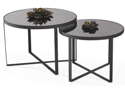 Elegant Couchtische Schwarz Wohnzimmer Rund Modern Komfort Exklusiv