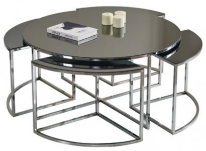 Stilvoll Wohnzimmer Couchtisch Metall Neu Luxus Komfort Elegant Silber
