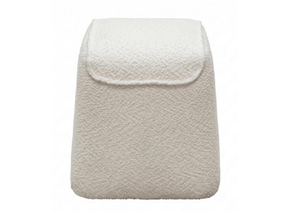 Pouf Weiß Moderner Stil Komfortabel Minimalistisch Schlicht Weicher