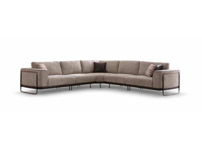 Ecksofa L-Form Modern Braun Minimalistisch Komfortabel Modular Neu