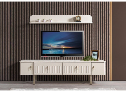 TV unit Stil modern Farbe weiß neu praktisch Esszimmer komfortabel