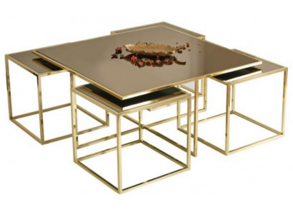 Luxus Modern Couchtisch Wohnzimmer Elegant Gold Stilvoll Metall Neu