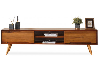 Exklusiv TV-Ständer Wohnzimmer Holz Braun Fernsehschrank TV-Möbel Neu