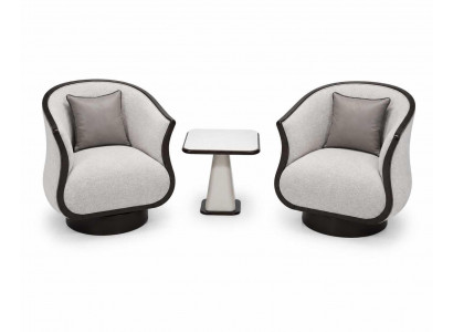 Garnitur 1+1 Sitzer Wohnzimmer Beistelltisch Designer Komplettes
