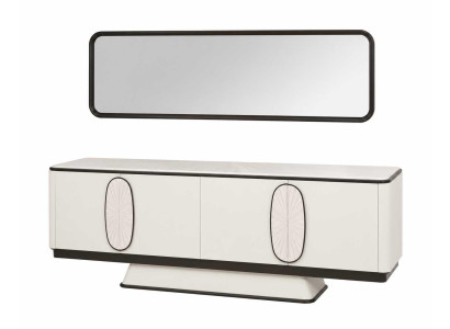 Sideboard mit Spiegel Schrank Anrichte Stauraummöbel Kommodenschrank Buffet