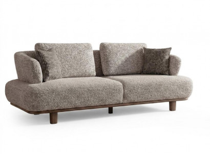 Sofa Modern Grau Elegant Dreisitzer Wohnzimmer Polster Design Sofa