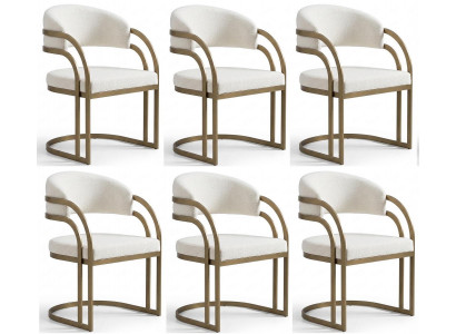 Beiges Stuhlsets 6 Stühle Esszimmerstuhl Stuhl für Küche und Esszimmer