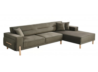 Ecksofa Modern Grün Scandi Design Bequem L Form Couch Polstermöbel Neu