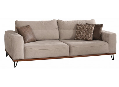 Beiges 3-Sitzer-Sofa modernes Sofa Stoffsofa Wohnzimmermöbel