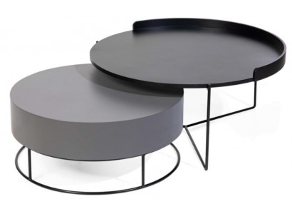 Couchtische Schwarz Neu Modern Rund Luxus Beistelltische Wohnzimmer