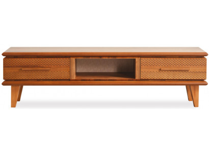 Wohnzimmer TV-Ständer Holz Natur TV-Möbel Braun Elegant Stilvoll Neu
