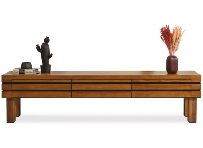 Modern TV-Ständer Holz Natur Stilvoll Braun Neu TV-Möbel Wohnzimmer