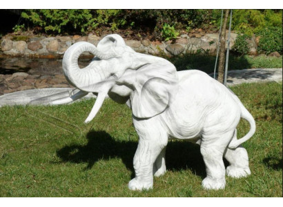 Garten Dekoration Elefant Terrasse Stein Figuren Figur Deko Statue Skulptur Neu