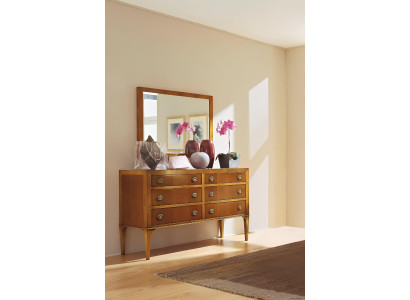 Luxus Set 2tlg. Kommode Spiegel Gruppe Holz Konsole Kommoden Schrank Klassisch