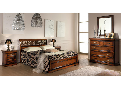 Schlafzimmer Möbel Set Garnitur Italienische Möbel Nachttisch Massives Holz 3tlg