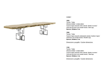 Esstisch Design Luxus italienische Möbel Holzmöbel Tisch Holz Tische Echtholz