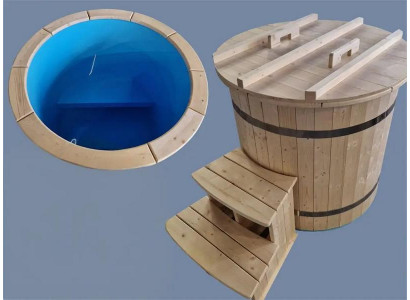 Whirlpool Outdoor-Spa Entspannungsbad Kaltwasserfass Holz Kaltbad