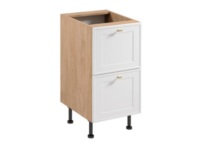 Küchenschrank Unterschrank Schrank mit 2 Schubladen Braun-Beige Modern