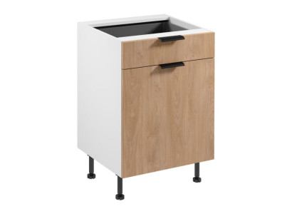 Küchenschrank Unterschrank Stauraumschrank Schublade Regale Weiß-Beige