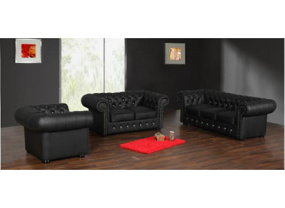 Chesterfield Ledersofa Sofagarnitur Komplette Sofa Couch Garnitur Ledersofa Neu