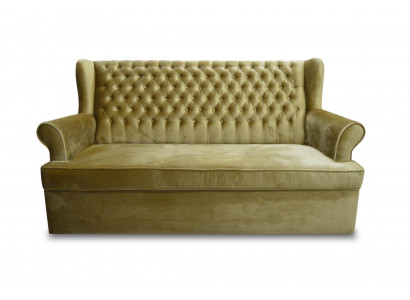 Garten Chesterfield-Leder-Sofa in Schwarz modern