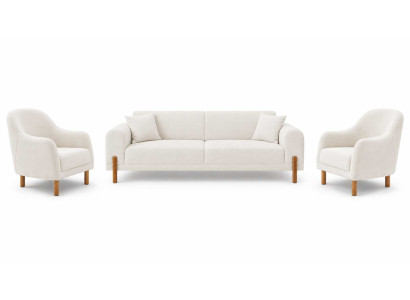 Wohnzimmer Sofagarnitur 3+1+1 Sitzer Sofa Polstermöbel Komfortabel Set