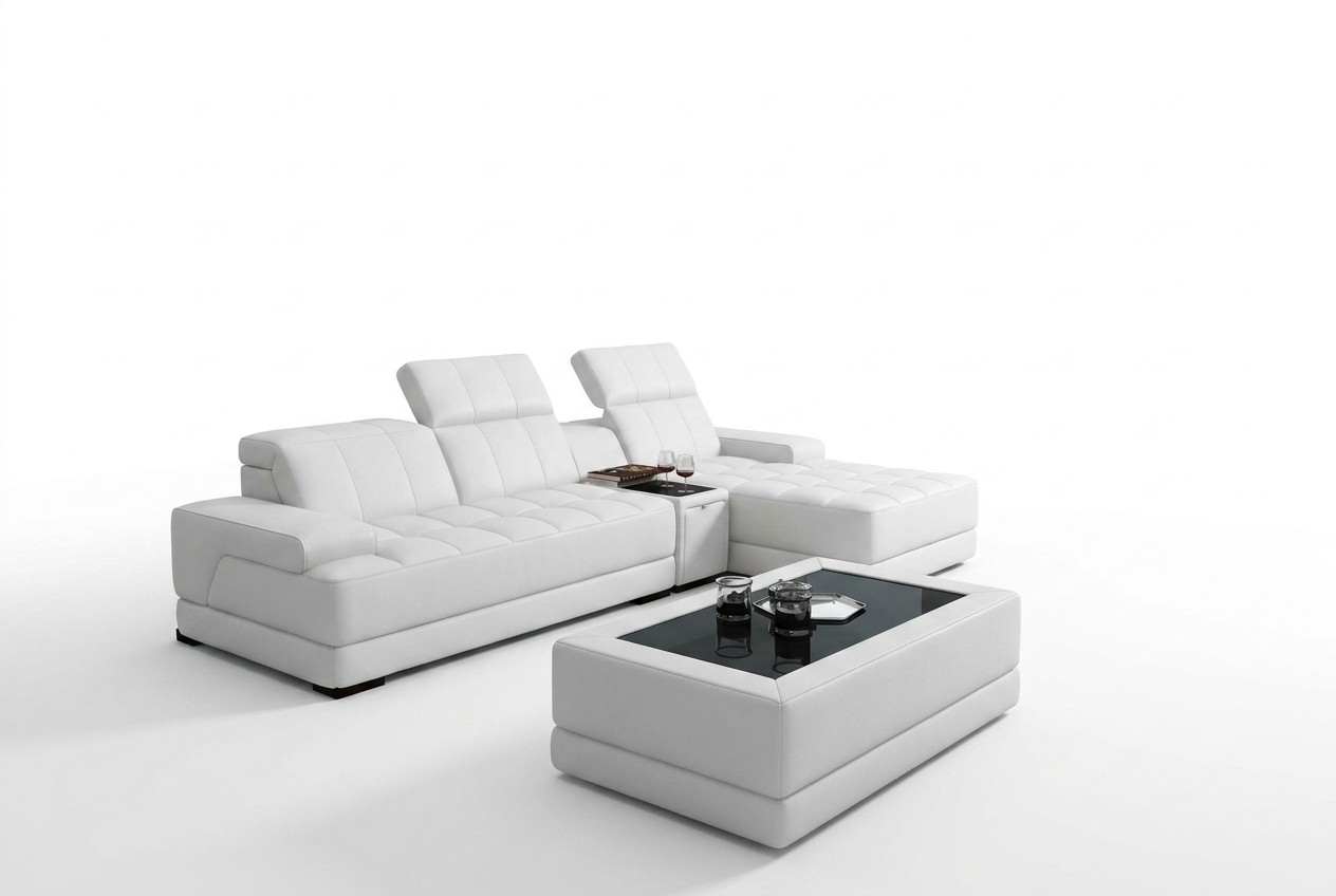 Ledersofa Ecksofa Sofa Couch Polster Eck Garnitur L Form XXL Big Sofas