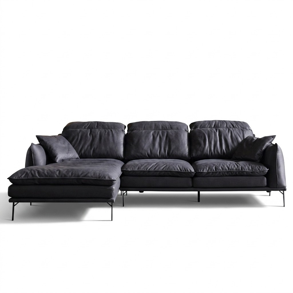 Ledersofa Ecksofa Sofa Couch Polster Eck Garnitur Designer Möbel