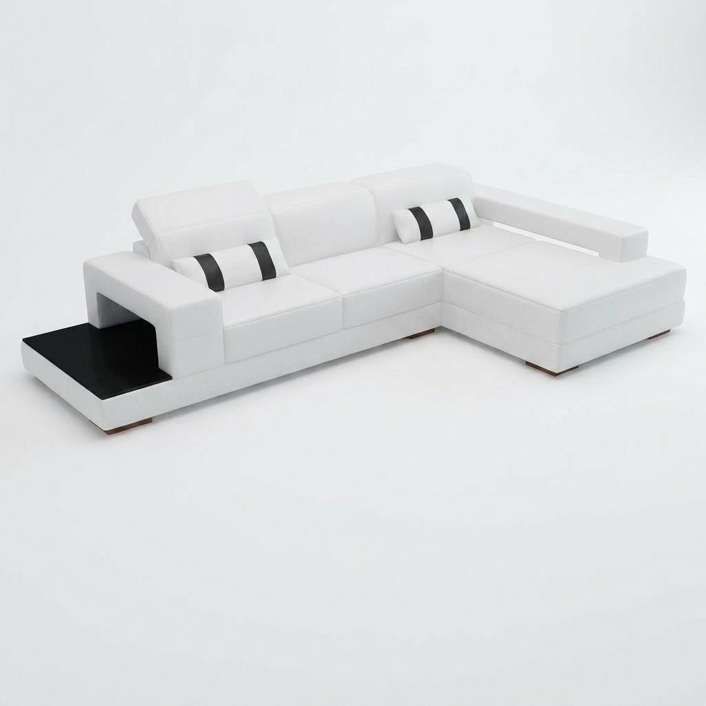 Ledersofa L form Couch Wohnlandschaft Ecksofa Eck Garnitur Design